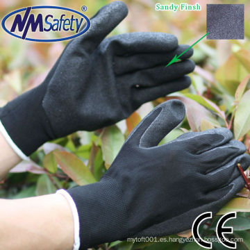 NMSAFETY guantes de trabajo de nitrilo de acabado arenoso 707